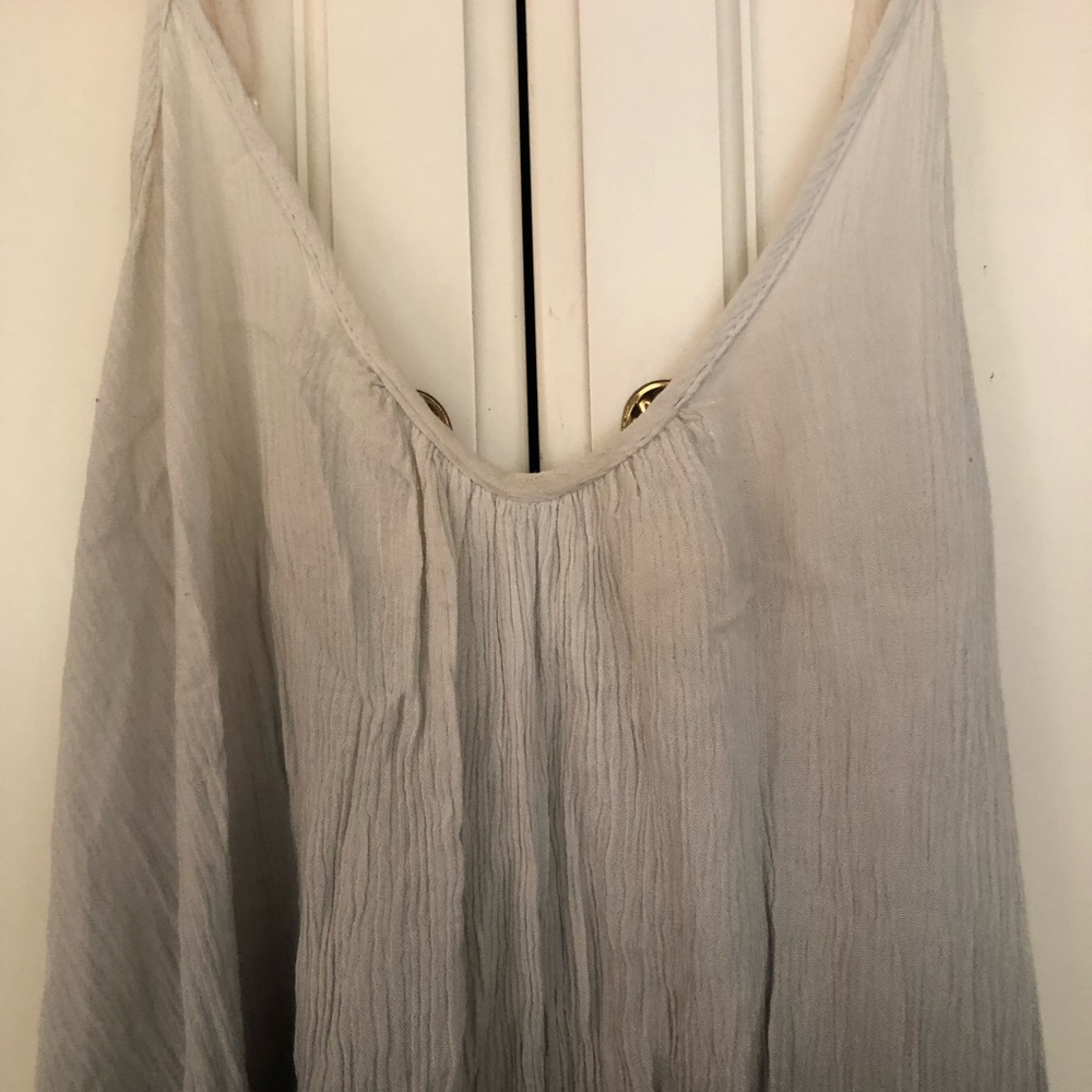 White to dark grey ombré long dress